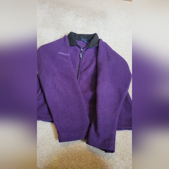 Landway Fleece purple womens small full zip up fleece quad graphics on one sleev - Picture 3 of 7